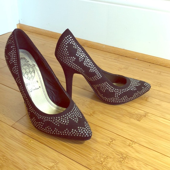 design by jacobies Shoes - JACOBIES sz 8 black charcoal sparkle heels